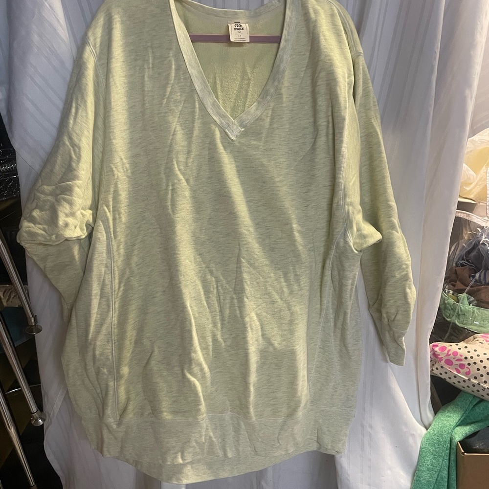 Free people we the free sweatshirt tunic large